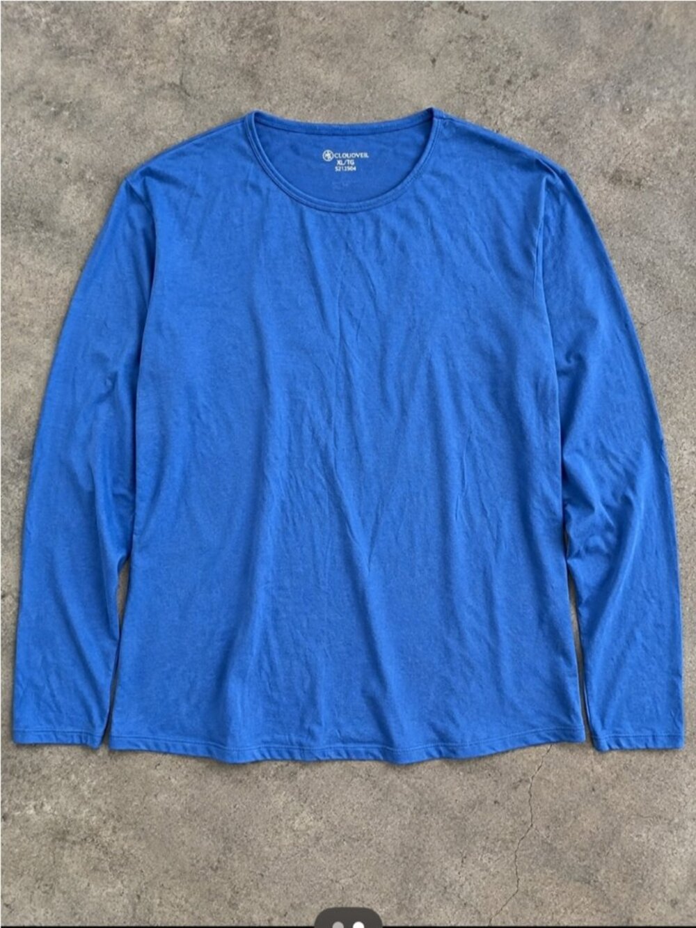 Cloudveil Merino Wool Blend Blue Long Sleeve Crewneck Woman XL Gorpcore Outdoor